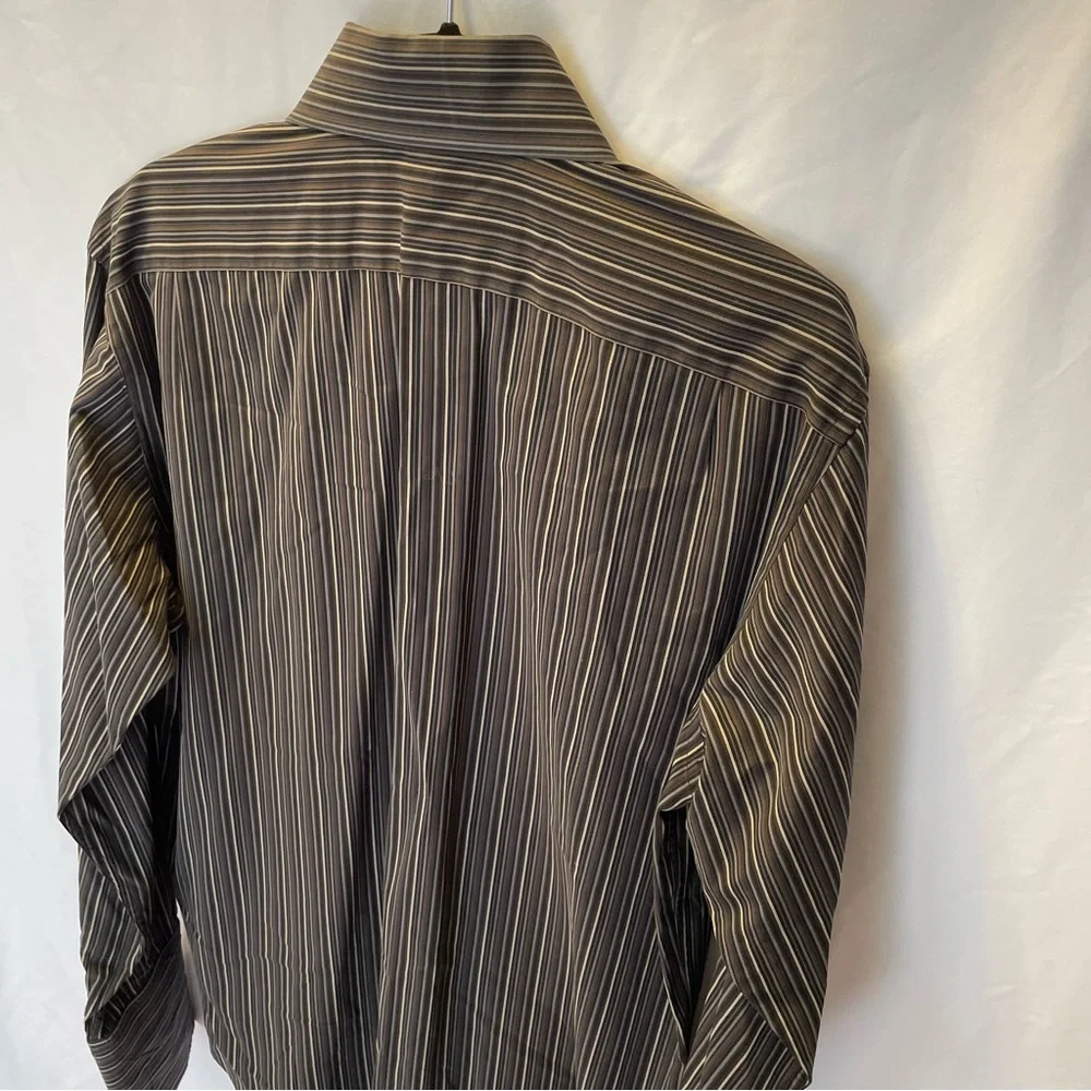 Banana Republic Striped Long Sleeve Dress Shirt Large Office Business‎ Workwear